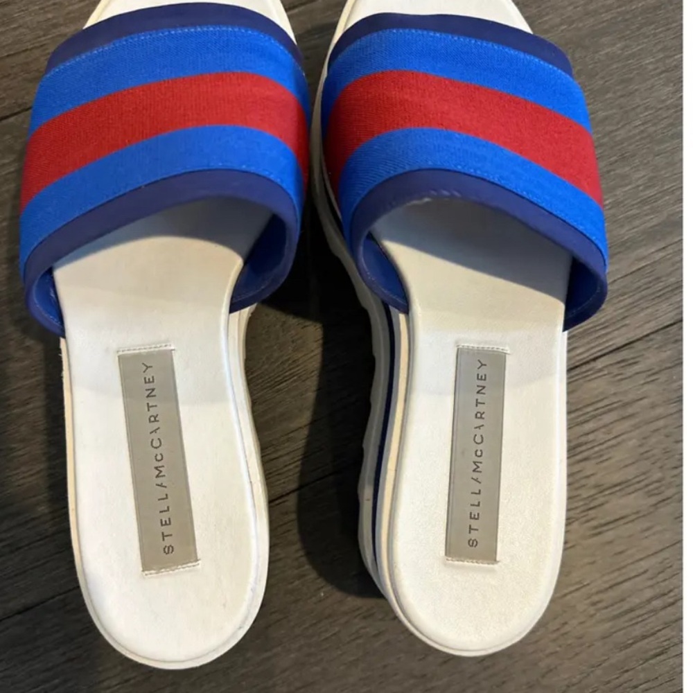 Stella Mccartney Color Block Canvas Platform Slid… - image 7